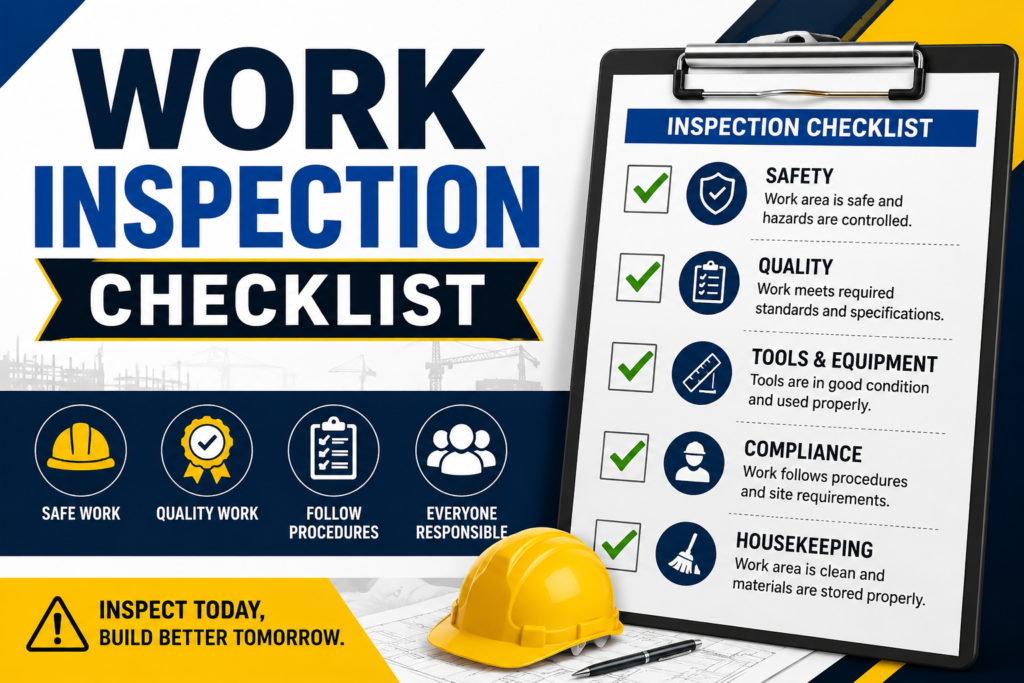 WORK INSPECTION CHECKLIST