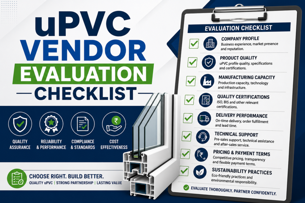 UPVC VENDOR EVALUATION CHECKLIST