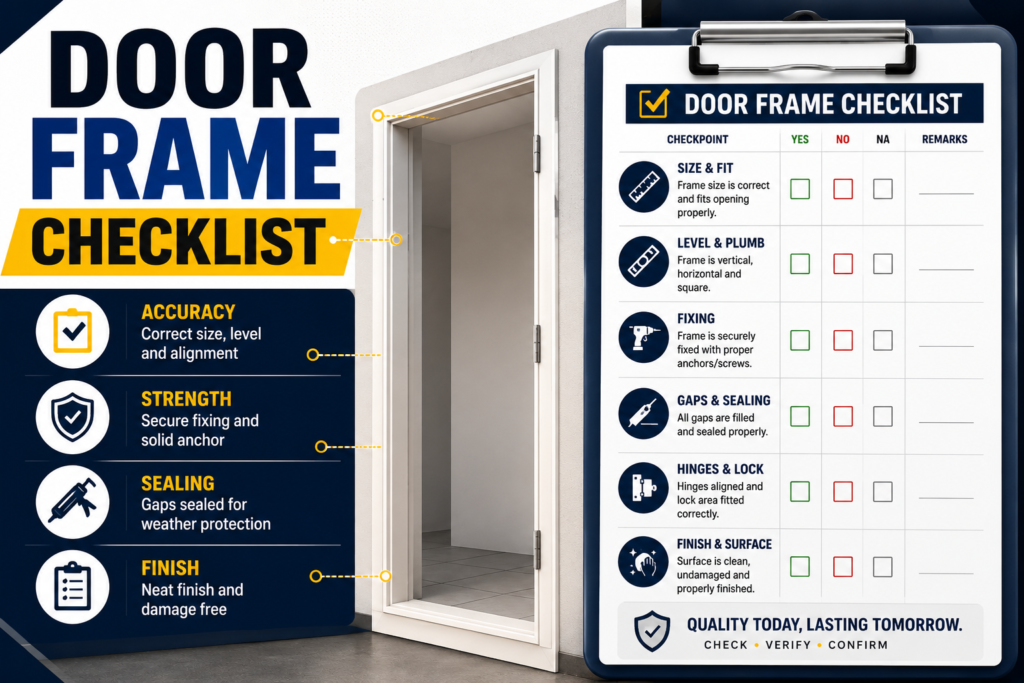 DOOR FRAME FIXING CHECLIST